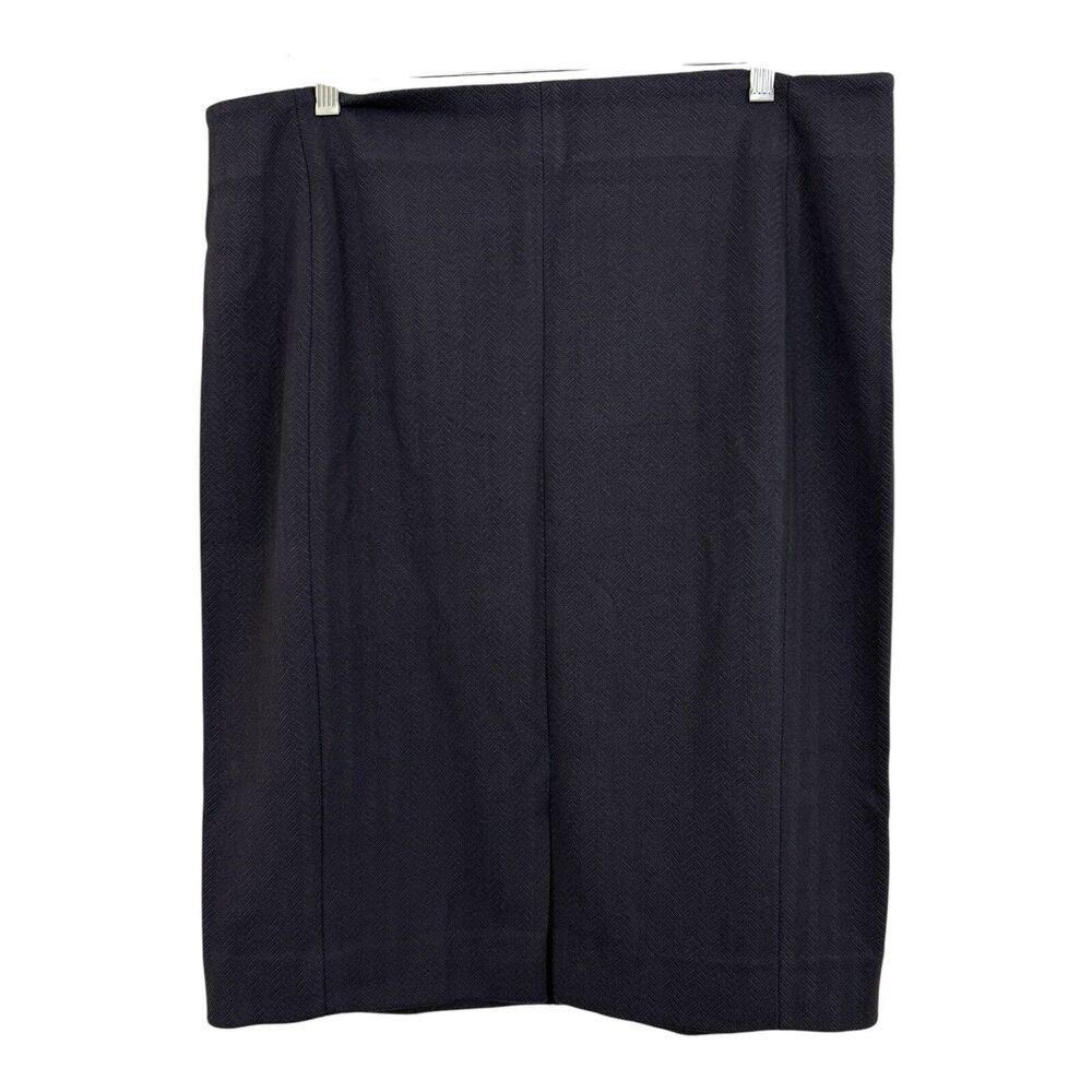 MM LAFLEUR Straight Pencil Skirt Plus Size +1 Dark Gray Textured Stretch